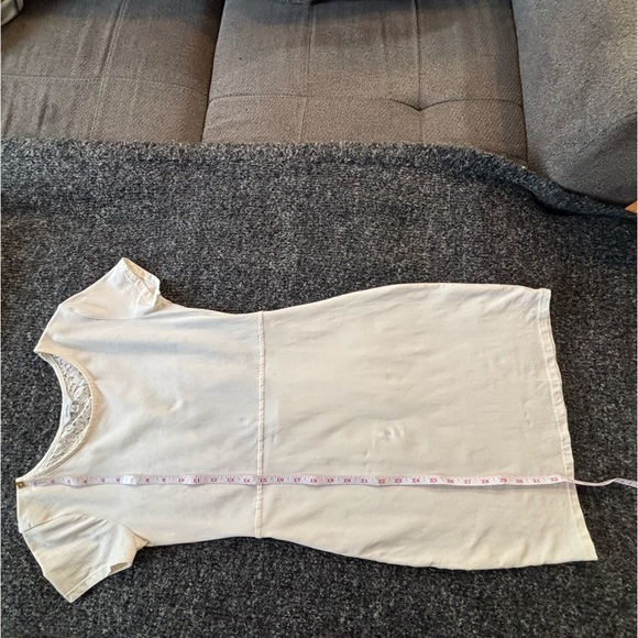 Talula Sz M Jersey Lace Back Dress Cream - Picture 9 of 9